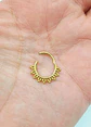 Piercing Septum 10mm F136 Titanio Chapado En Oro 18k - Miniatura 7
