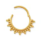 Piercing Septum 10mm F136 Titanio Chapado En Oro 18k - Miniatura 1