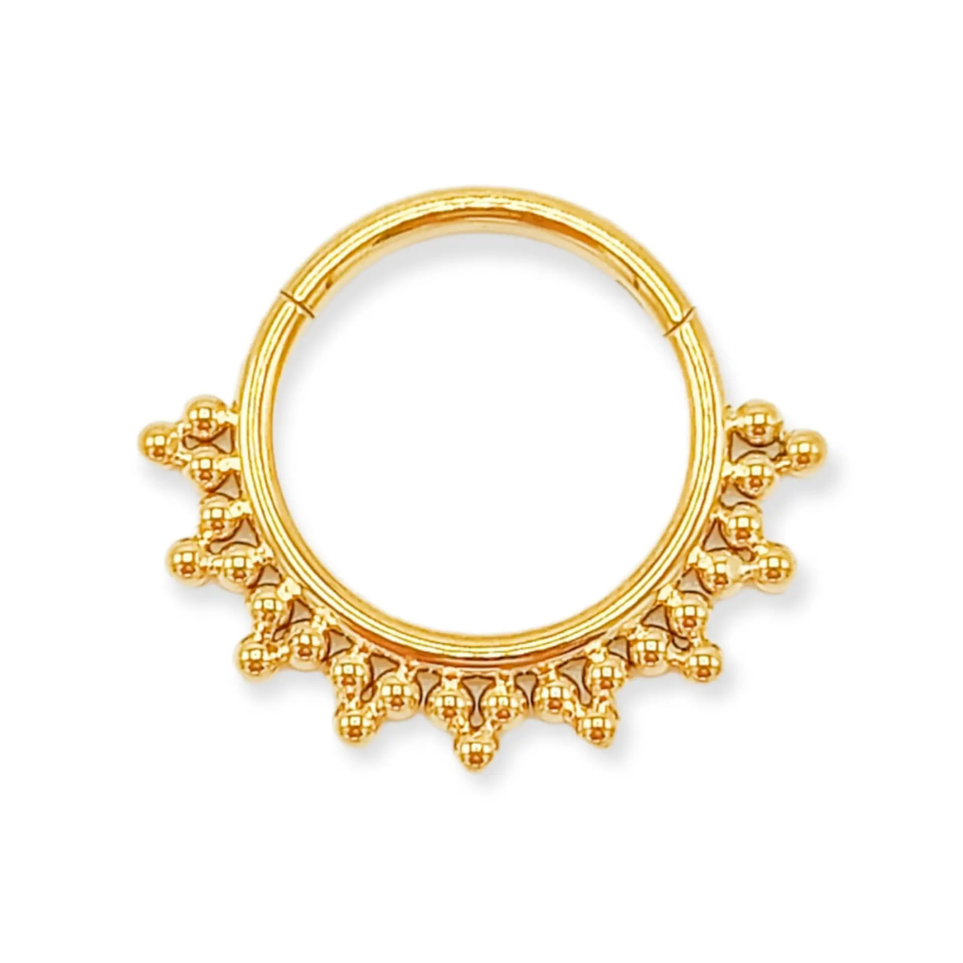 Piercing Septum 10mm F136 Titanio Chapado En Oro 18k 4