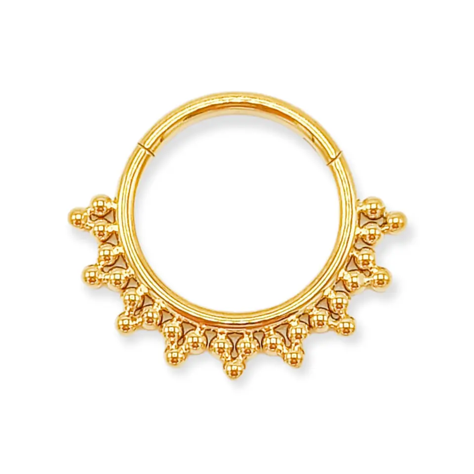 Piercing Septum 10mm F136 Titanio Chapado En Oro 18k 4