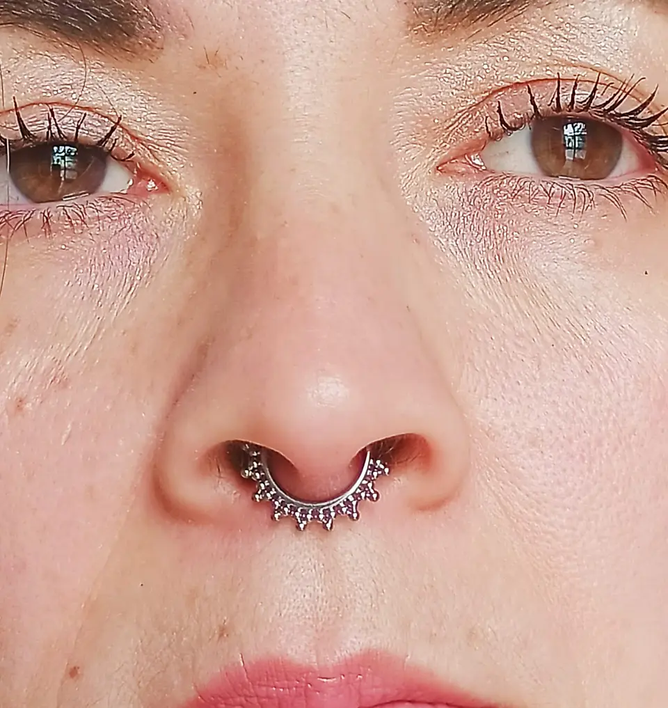 Piercing Septum 10 mm Daith Helix Tragus F136 Titanio 3