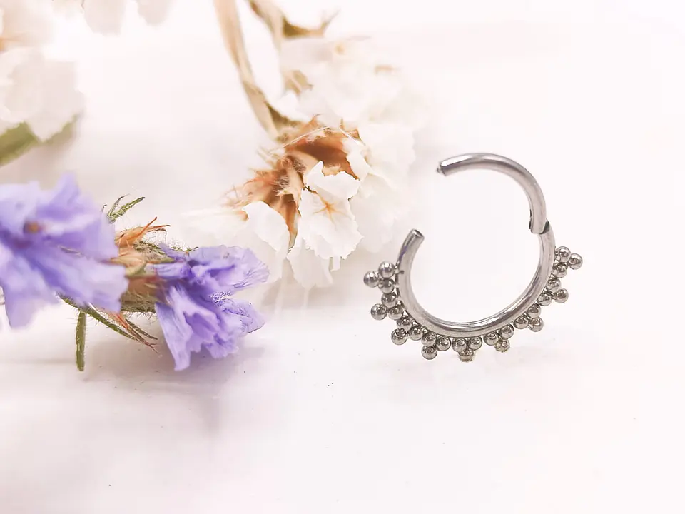 Piercing Septum 10 mm Daith Helix Tragus F136 Titanio 5