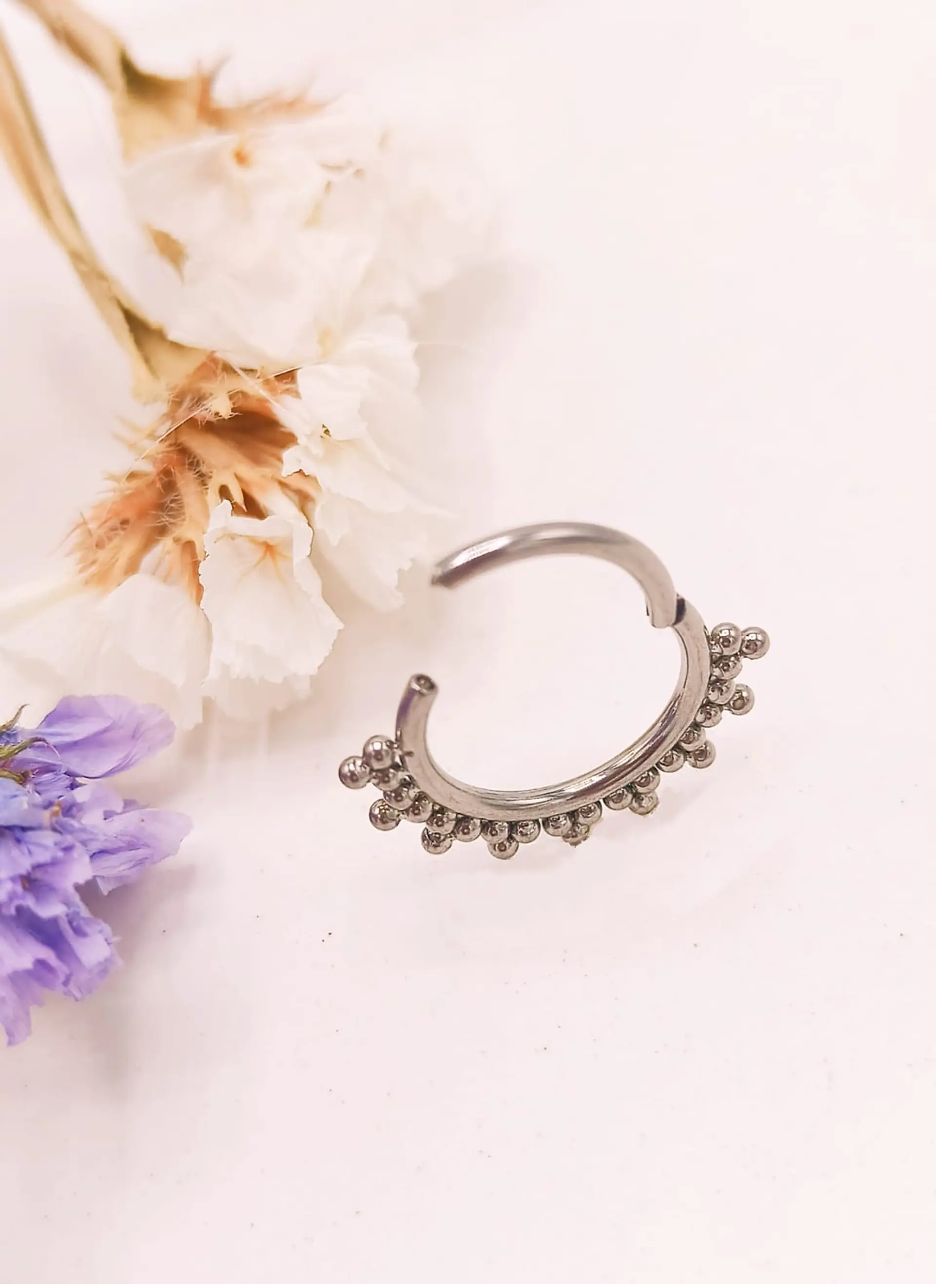 Piercing Septum 10 mm Daith Helix Tragus F136 Titanio 7