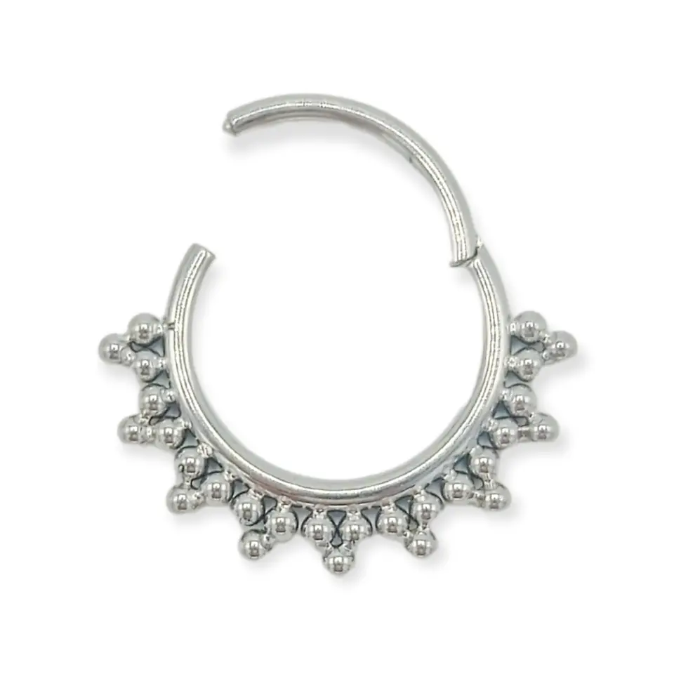 Piercing Septum 10 mm Daith Helix Tragus F136 Titanio 2