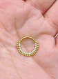 Piercing Septum F136 Titanio Diadema Chapada Oro 18kl 10mm 16g - Miniatura 4