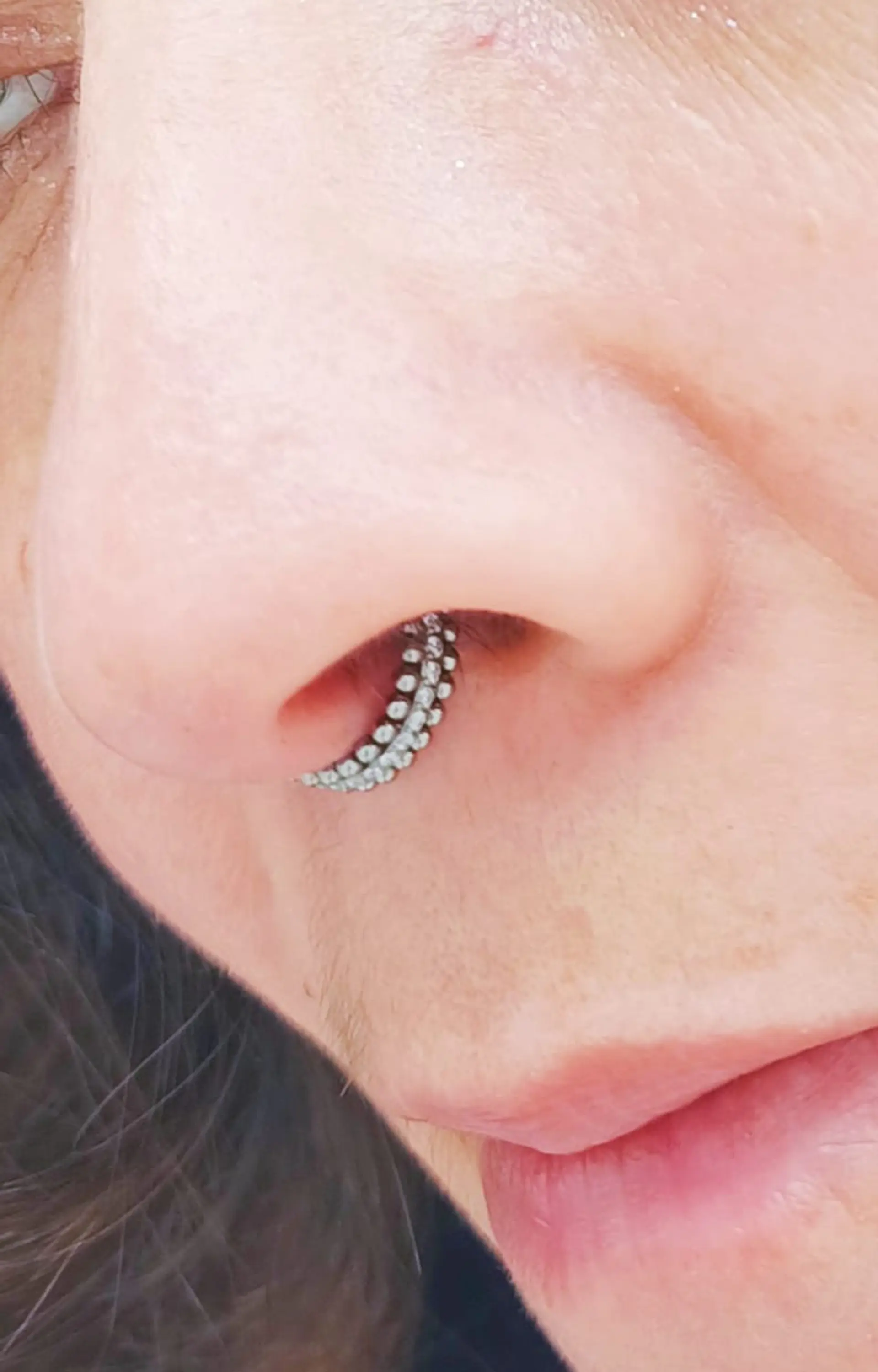 Piercing Septum F136 Titanio Zirconia Esfera Doble 10mm 16g 3