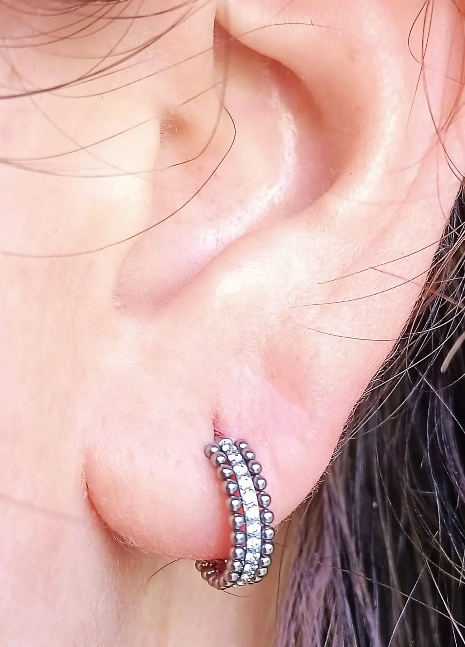 Piercing Septum F136 Titanio Zirconia Esfera Doble 10mm 16g 4