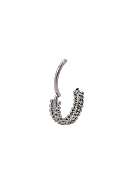 Piercing Septum F136 Titanio Zirconia Esfera Doble 10mm 16g