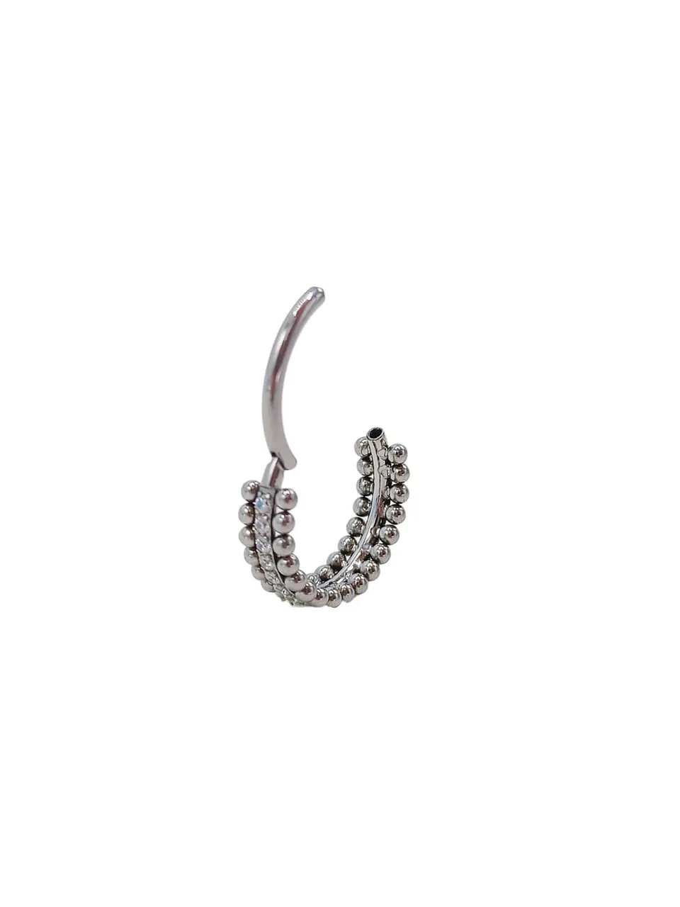 Piercing Septum F136 Titanio Zirconia Esfera Doble 10mm 16g 1