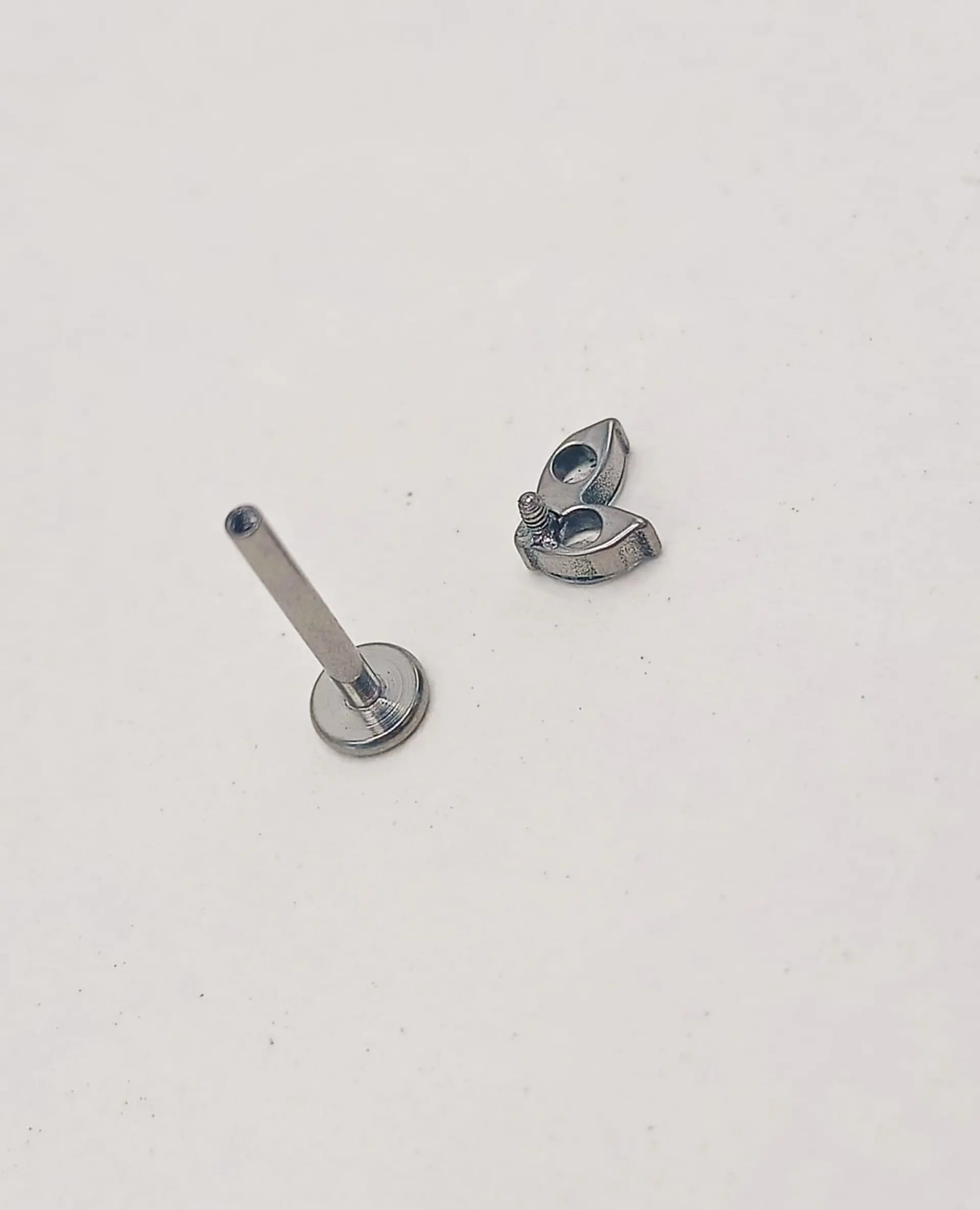 Piercing Labret Tragus F136 Titanio Hoja Circonio 8mm 16g 4