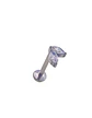 Piercing Labret Tragus F136 Titanio Hoja Circonio 8mm 16g - Miniatura 1