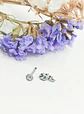 Piercing Labret Zirconia Astm F136 Titanio Alas 8mm - Miniatura 4