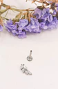 Piercing Labret Zirconia Astm F136 Titanio Alas 8mm - Miniatura 6