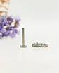 Piercing Labret Zirconia Astm F136 Titanio Alas 8mm - Miniatura 7