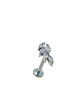 Piercing Labret Zirconia Astm F136 Titanio Alas 8mm - Miniatura 1
