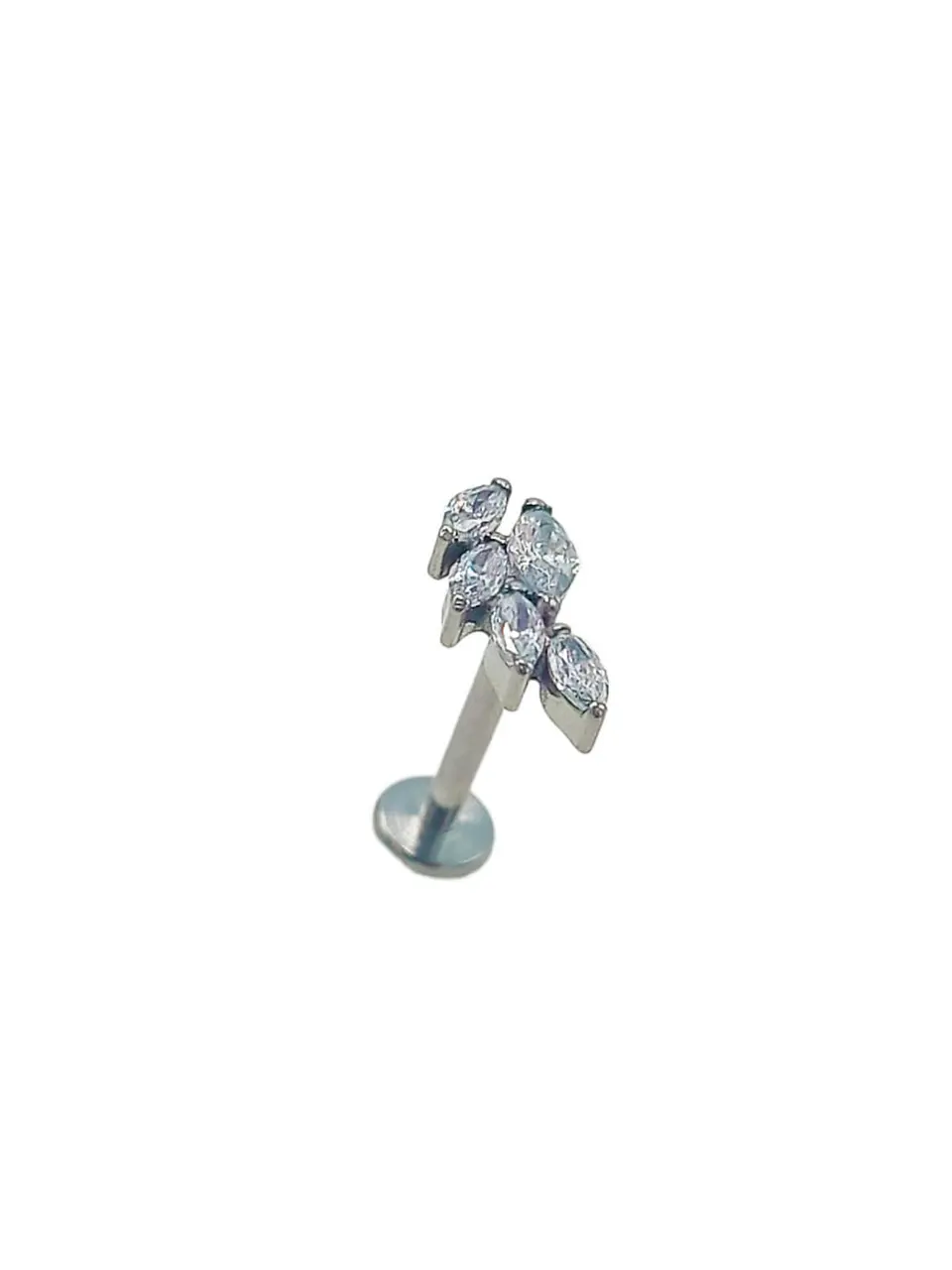 Piercing Labret Zirconia Astm F136 Titanio Alas 8mm 1
