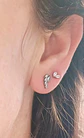 Piercing Labret Alba 16g barra 10mm Titanio PVD con Oro 18k - Miniatura 10