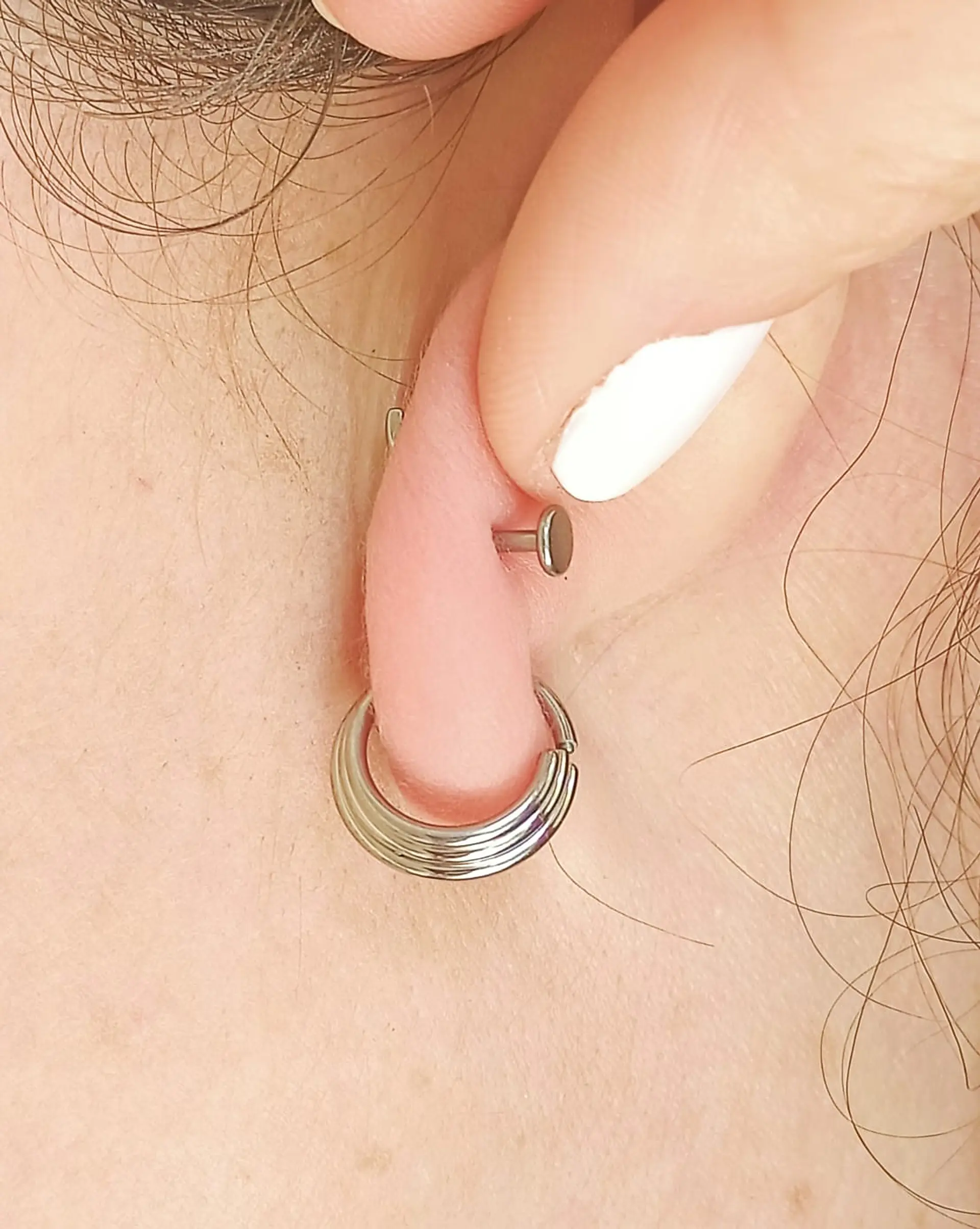 Piercing Labret Astm F136 Titanio Tragus Trepador 8mm 4