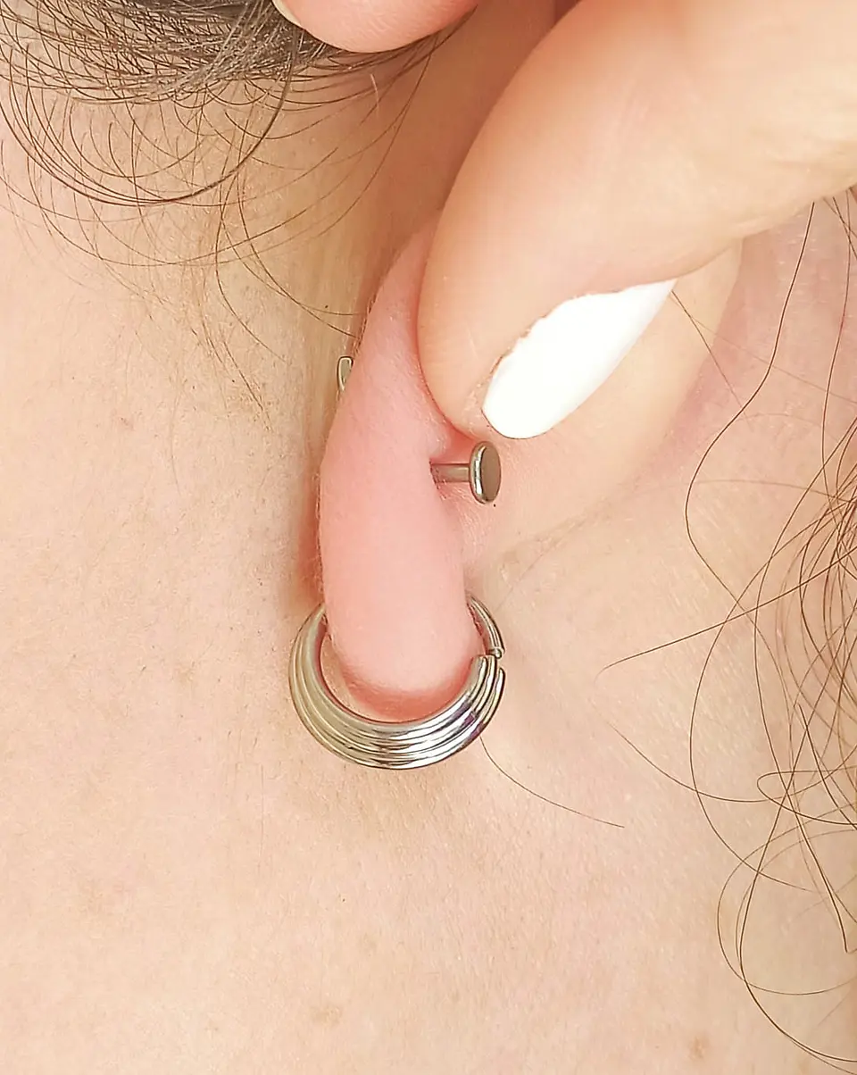 Piercing Labret Astm F136 Titanio Tragus Trepador 8mm 4