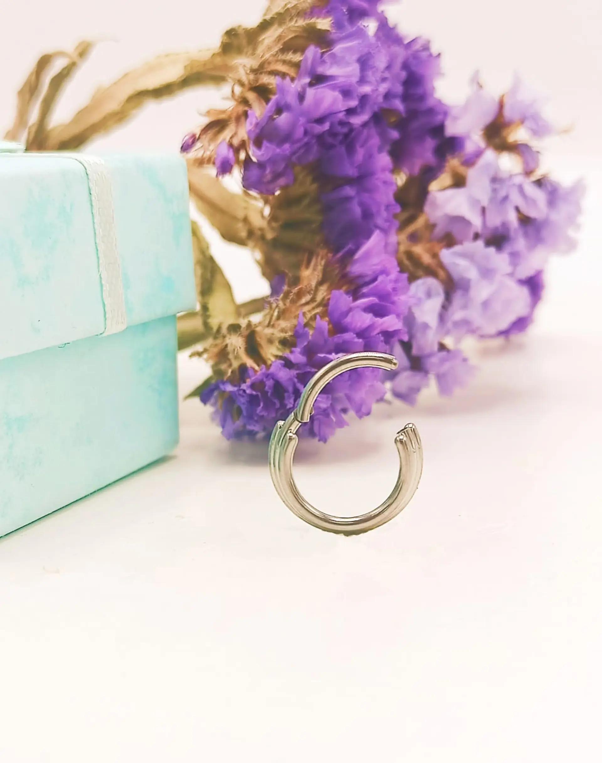 Piercing Septum F136 Titanio Triple Argolla 8mm Tragus 3