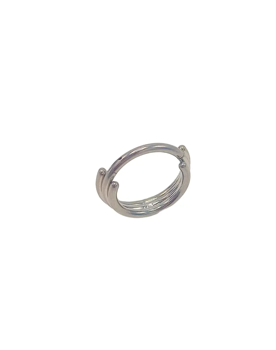 Piercing Septum F136 Titanio Triple Argolla 8mm Tragus 2