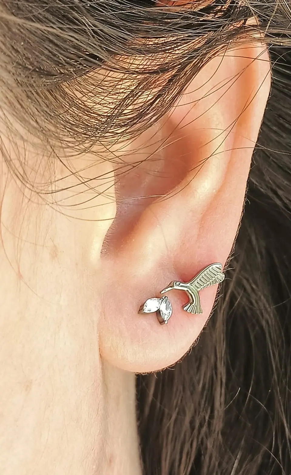 Piercing Labret Astm F136 Titanio Tragus Colibri 8mm 6