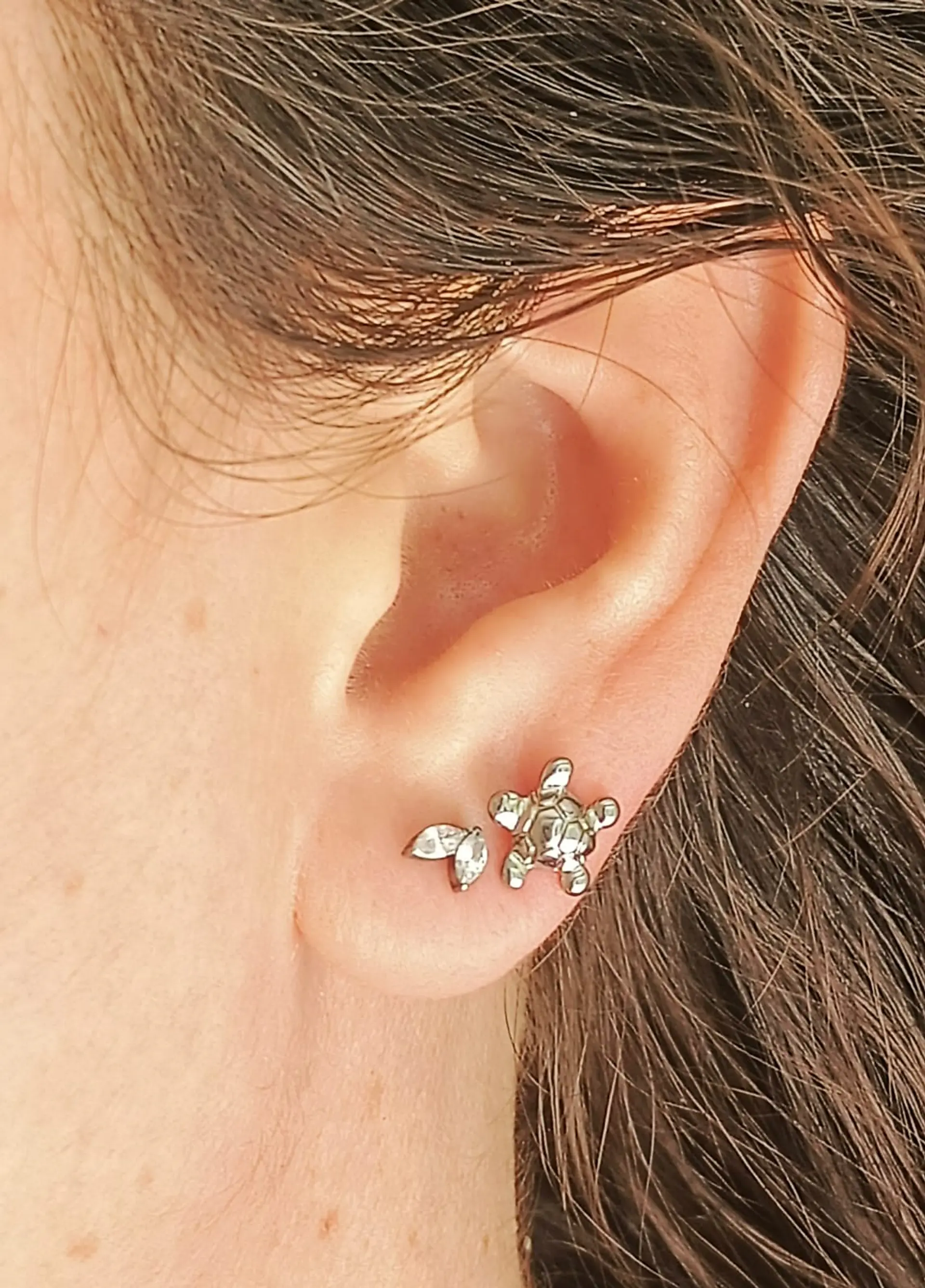 Piercing Labret Astm F136 Titanio Tortuga Tragus 8mm 6