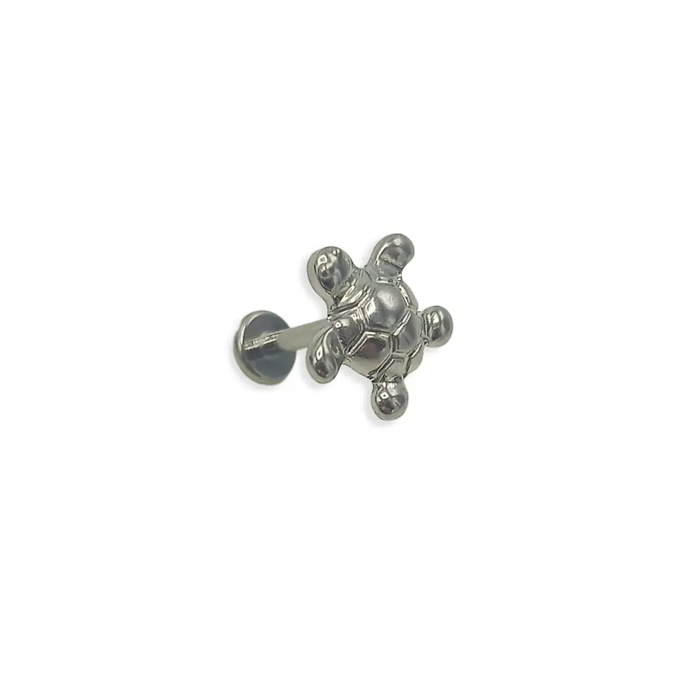 Piercing Labret Astm F136 Titanio Tortuga Tragus 8mm 7