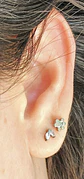Piercing Labret F136 Titanio Huella Perro Gato 8mm - Miniatura 5