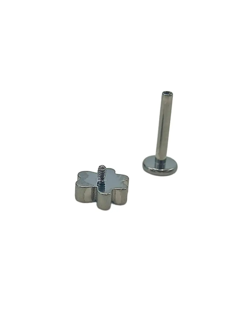 Piercing Labret F136 Titanio Huella Perro Gato 8mm 7
