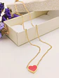 Colgante Corazón Rojo Hipoalergénico Chapado En Oro 18k - Miniatura 2