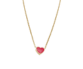 Colgante Corazón Rojo Hipoalergénico Chapado En Oro 18k