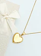 Relicario Corazon Nacar Cadena Guardafoto Chapado En Oro 18k - Miniatura 4
