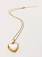 Relicario Corazon Nacar Cadena Guardafoto Chapado En Oro 18k - Miniatura 5