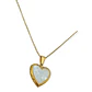 Relicario Corazon Nacar Cadena Guardafoto Chapado En Oro 18k - Miniatura 6