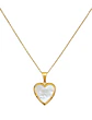 Relicario Corazon Nacar Cadena Guardafoto Chapado En Oro 18k - Miniatura 1