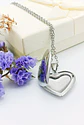 Cadena con dije Relicario corazon liso hipoalergenico  - Miniatura 5
