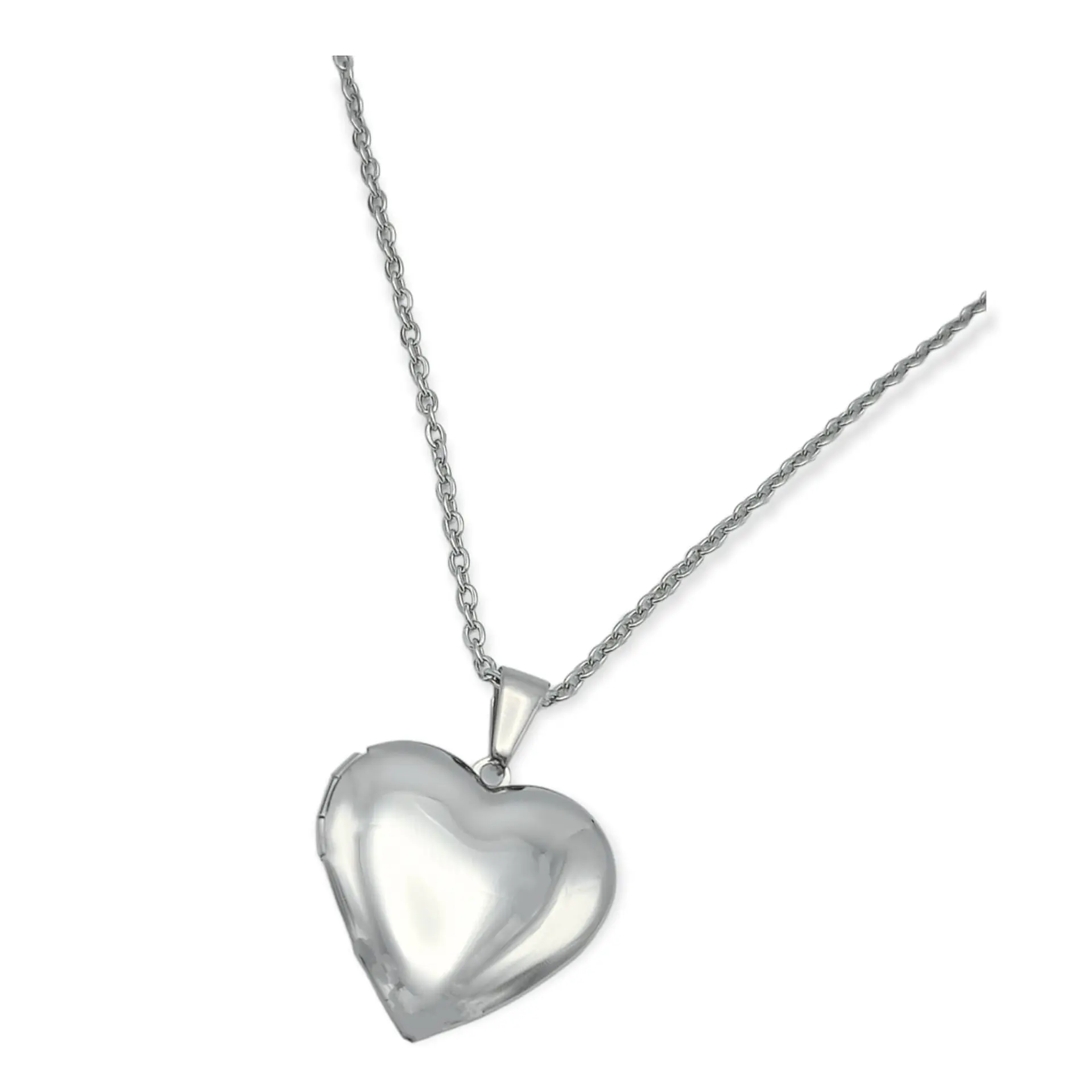 Cadena con dije Relicario corazon liso hipoalergenico  6