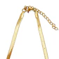 Colgante Cadena Tejido Serpiente 3mm Chapado En Oro 18kl - Miniatura 6
