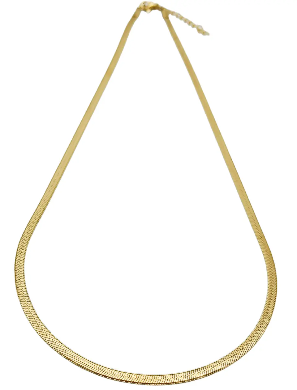 Colgante Cadena Tejido Serpiente 3mm Chapado En Oro 18kl 7