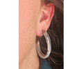 Argollas largas Sin Perforación Plateadas earcuff