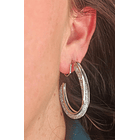 Argollas largas Sin Perforación Plateadas earcuff 3