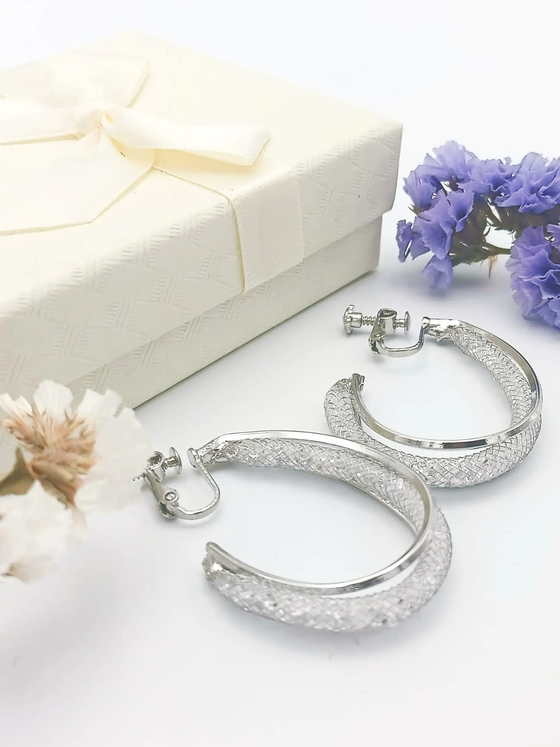 Argollas largas Sin Perforación Plateadas earcuff 2