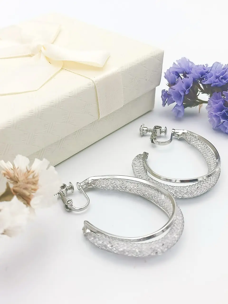 Argollas largas Sin Perforación Plateadas earcuff 2