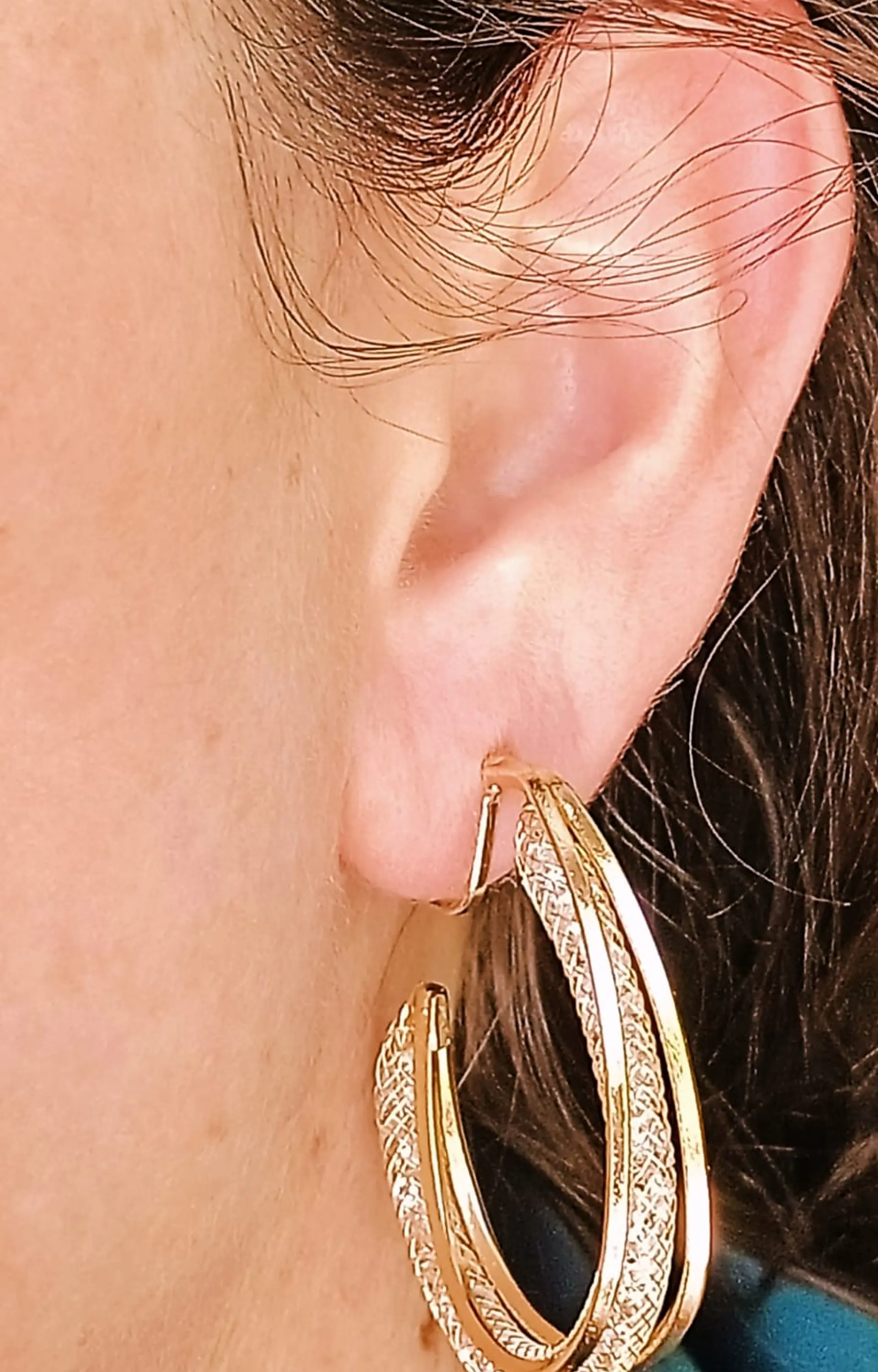 Argollas Sin Perforación Bañadas en oro 14kl earcuff 4
