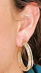 Argollas Sin Perforación Bañadas en oro 14kl earcuff - Miniatura 4