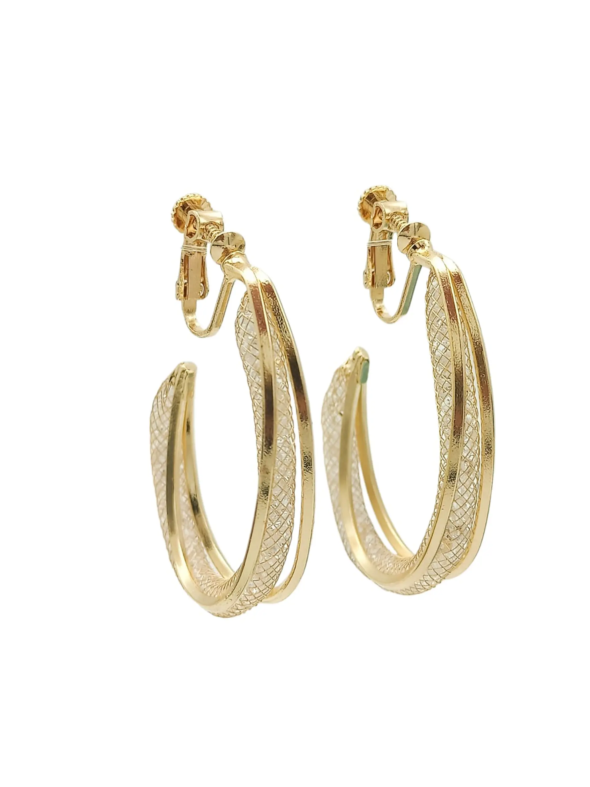 Argollas Sin Perforación Bañadas en oro 14kl earcuff 1
