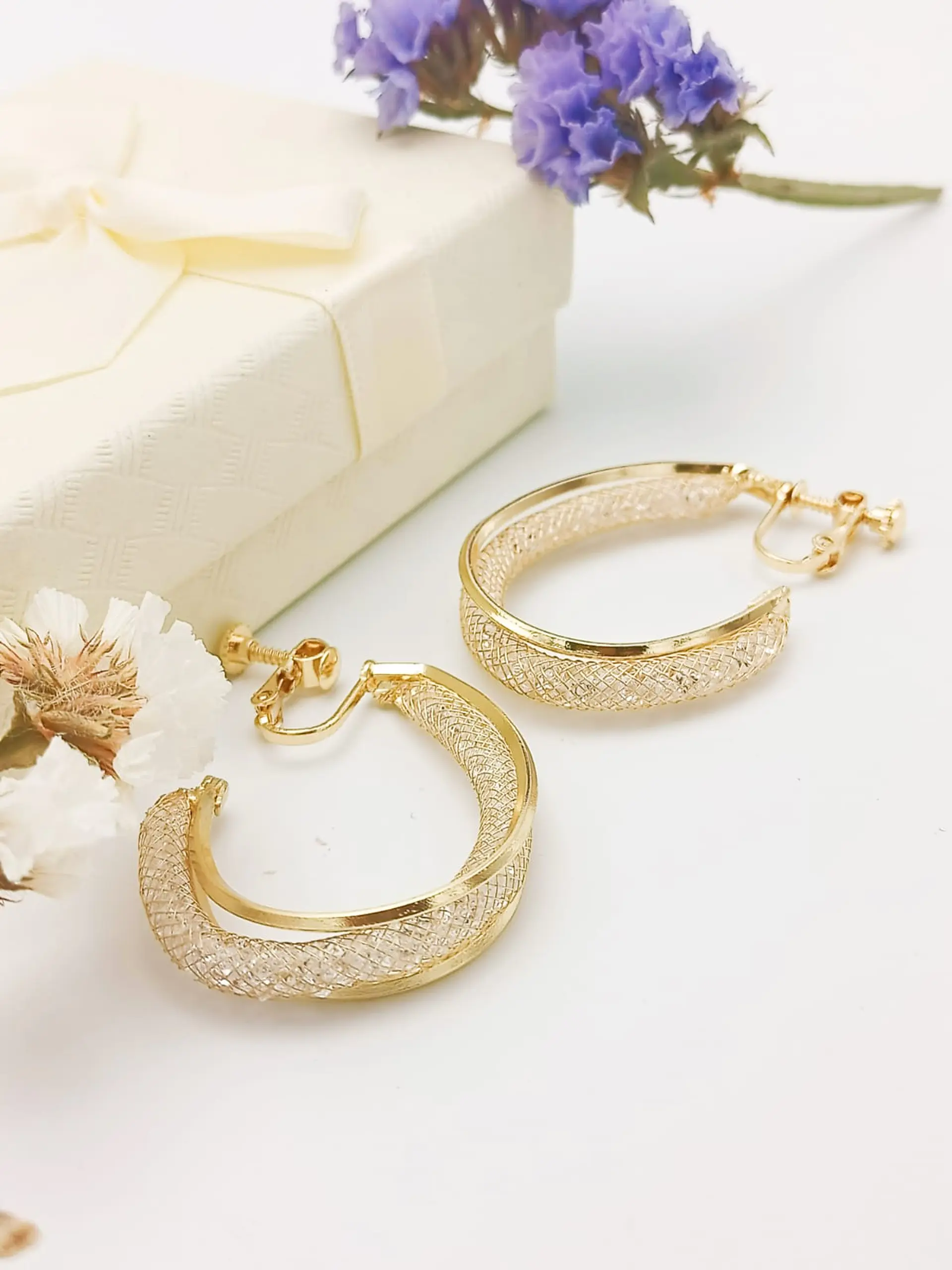 Argollas Sin Perforación Bañadas en oro 14kl earcuff 2