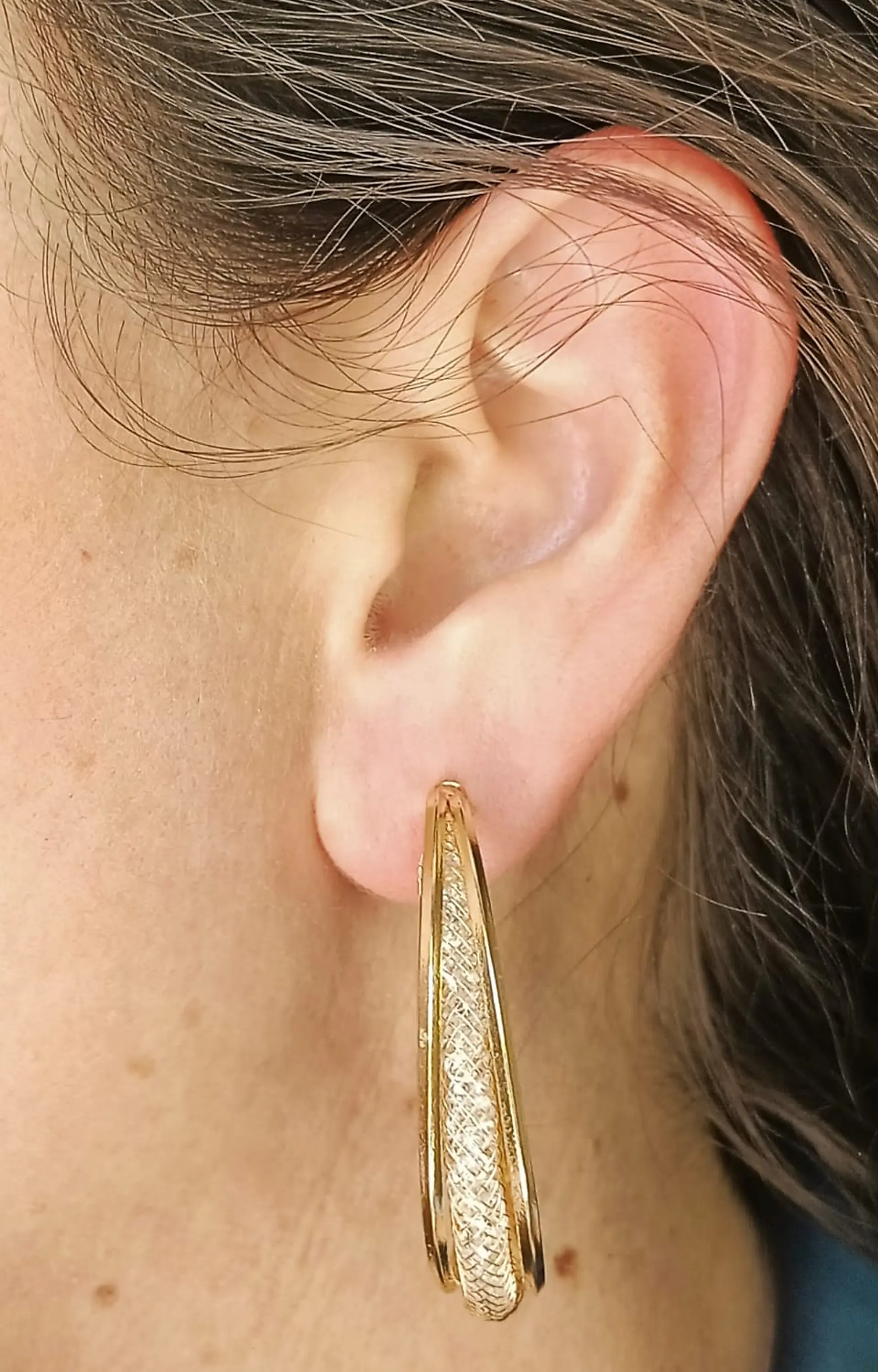 Argollas Sin Perforación Bañadas en oro 14kl earcuff 6