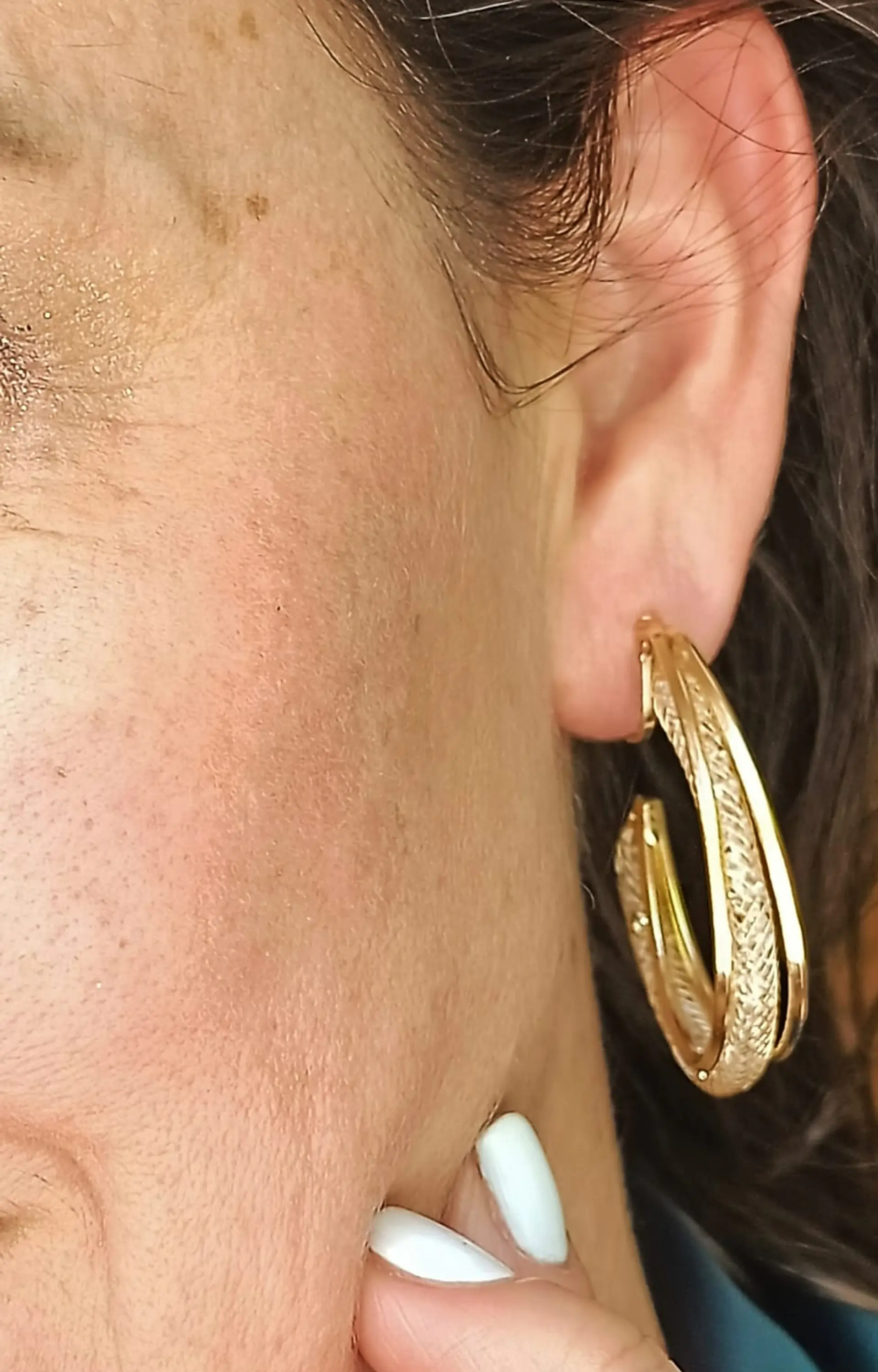 Argollas Sin Perforación Bañadas en oro 14kl earcuff 7
